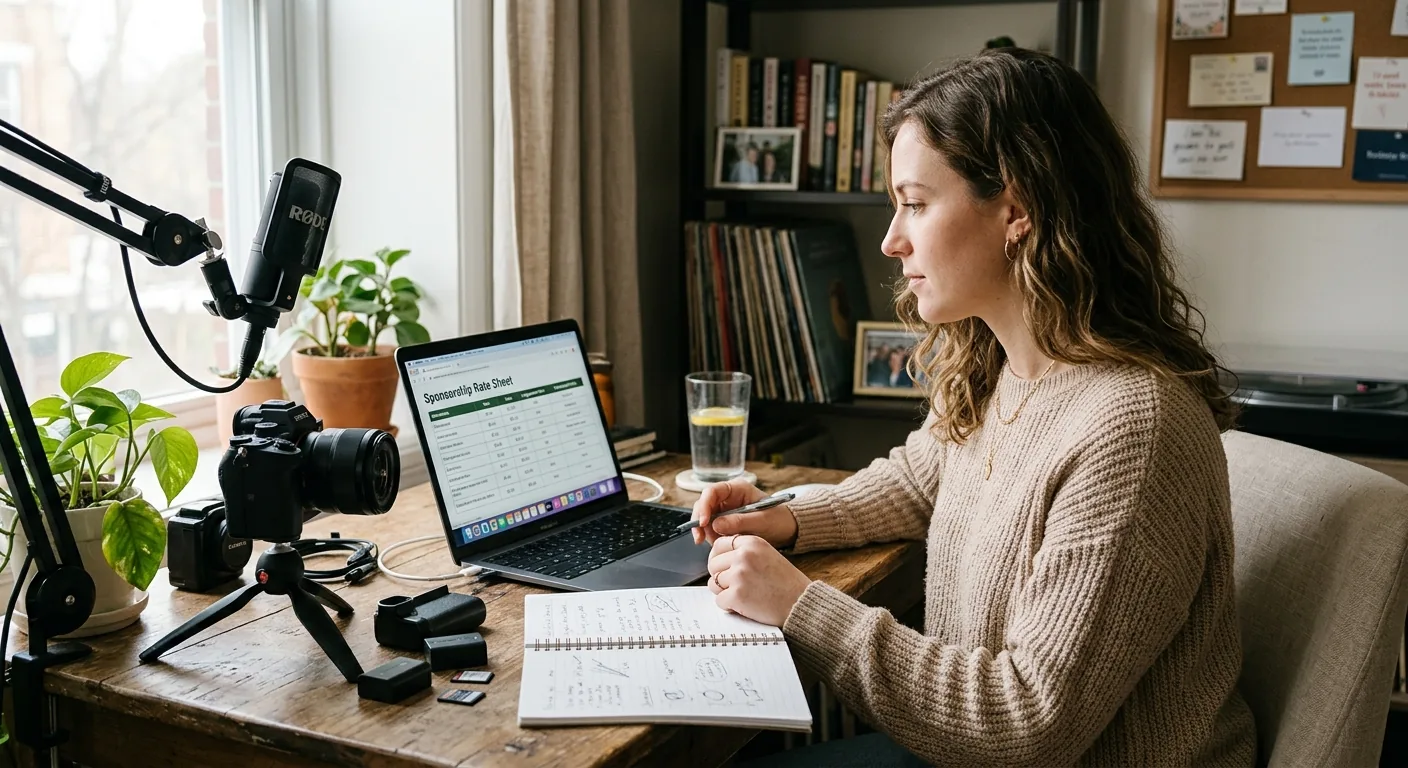 Creator working through creator sponsorship rates