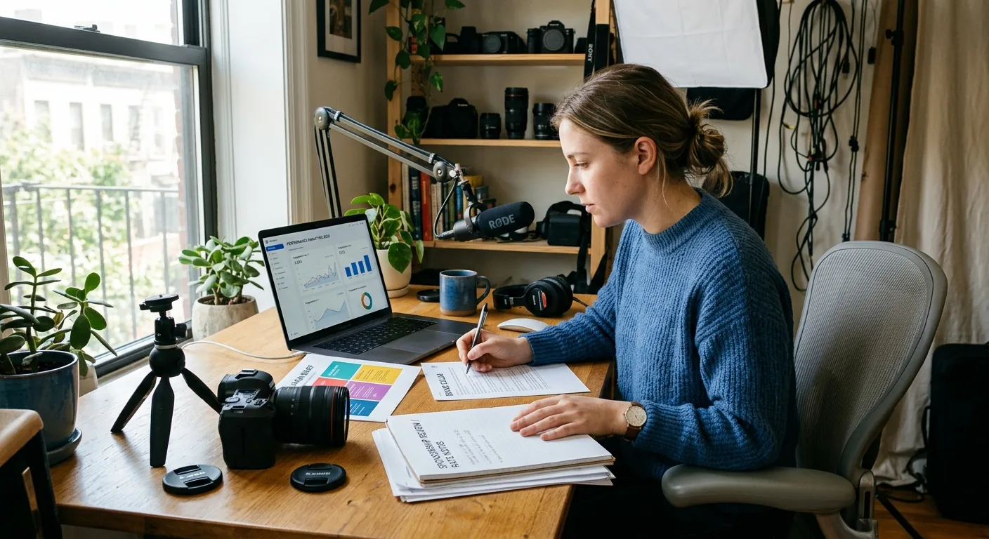 Creator working through creator sponsorship rates