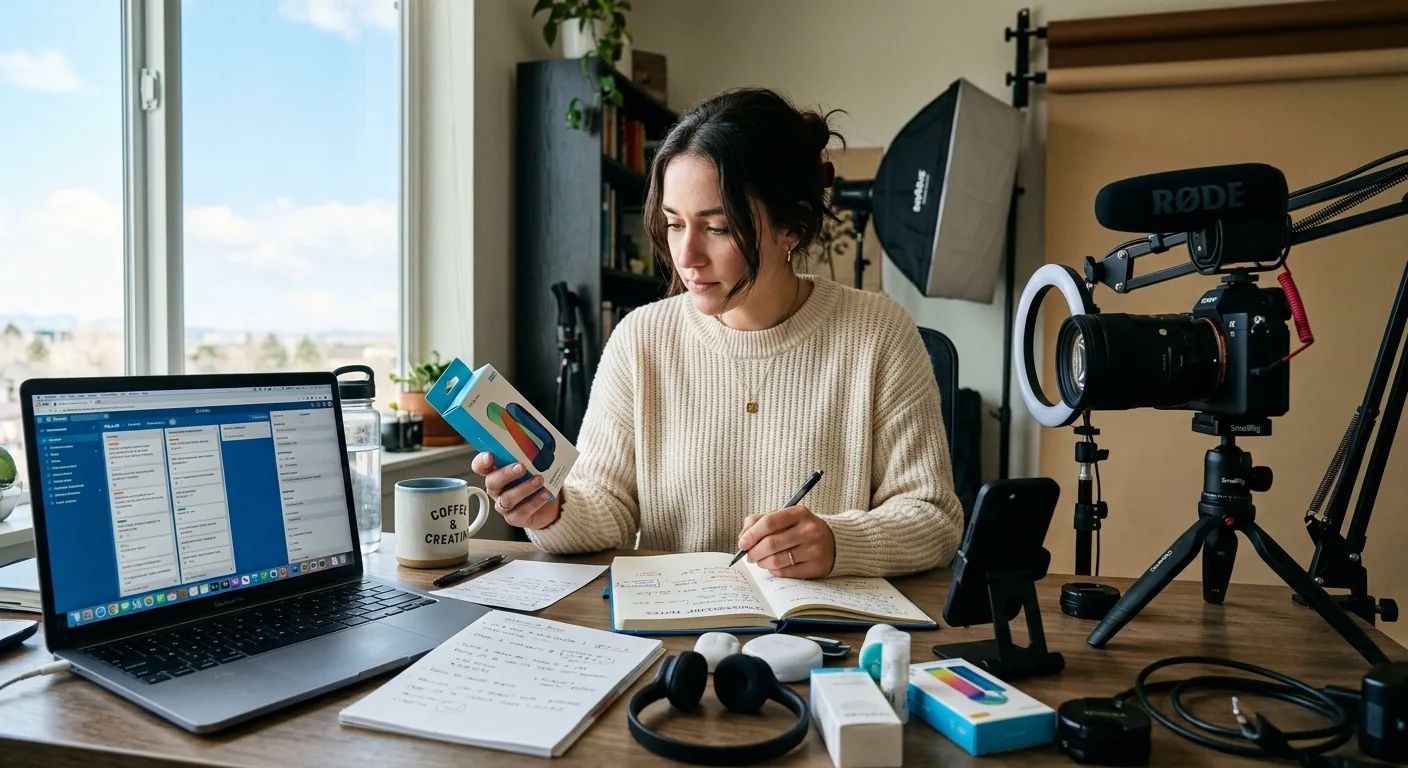 Creator working through creator brand deals