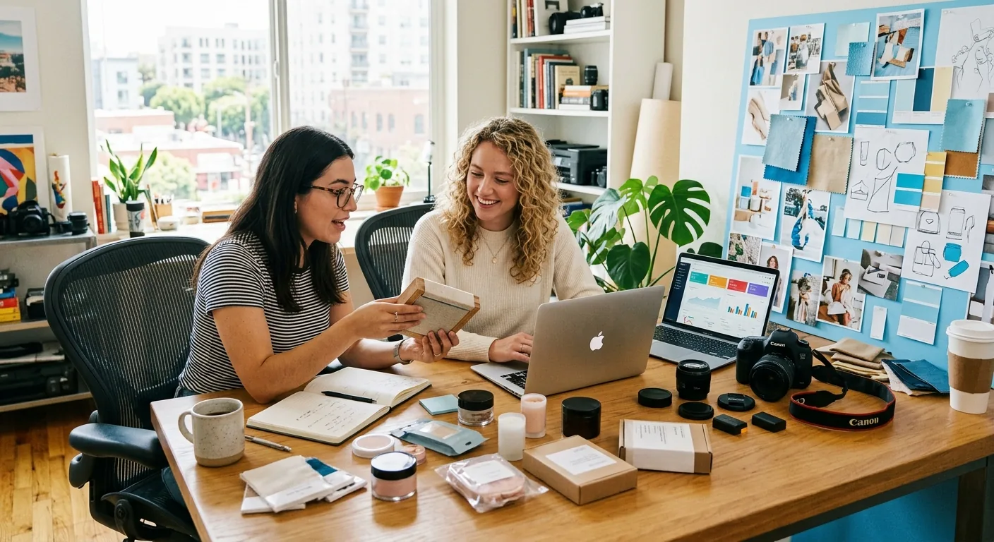 Creator working through brand collaboration opportunities