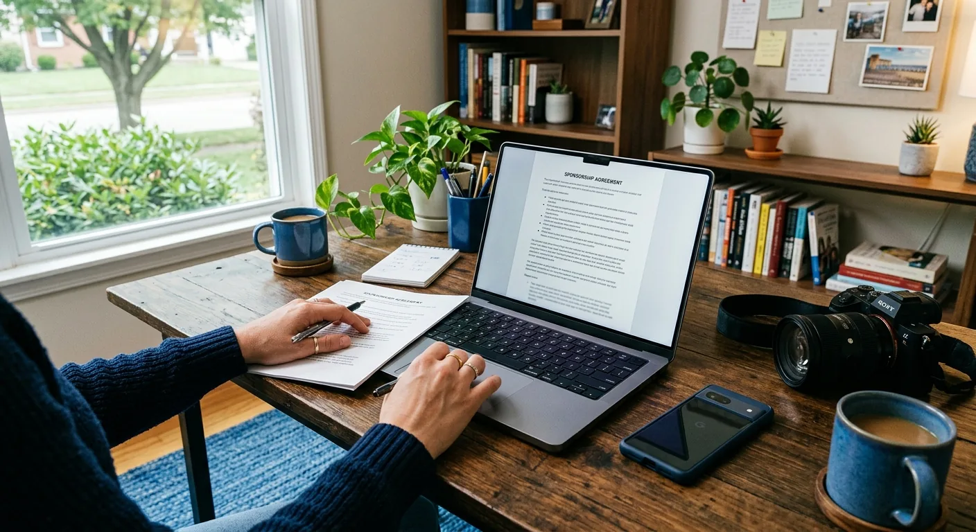 Creator working through creator brand deals