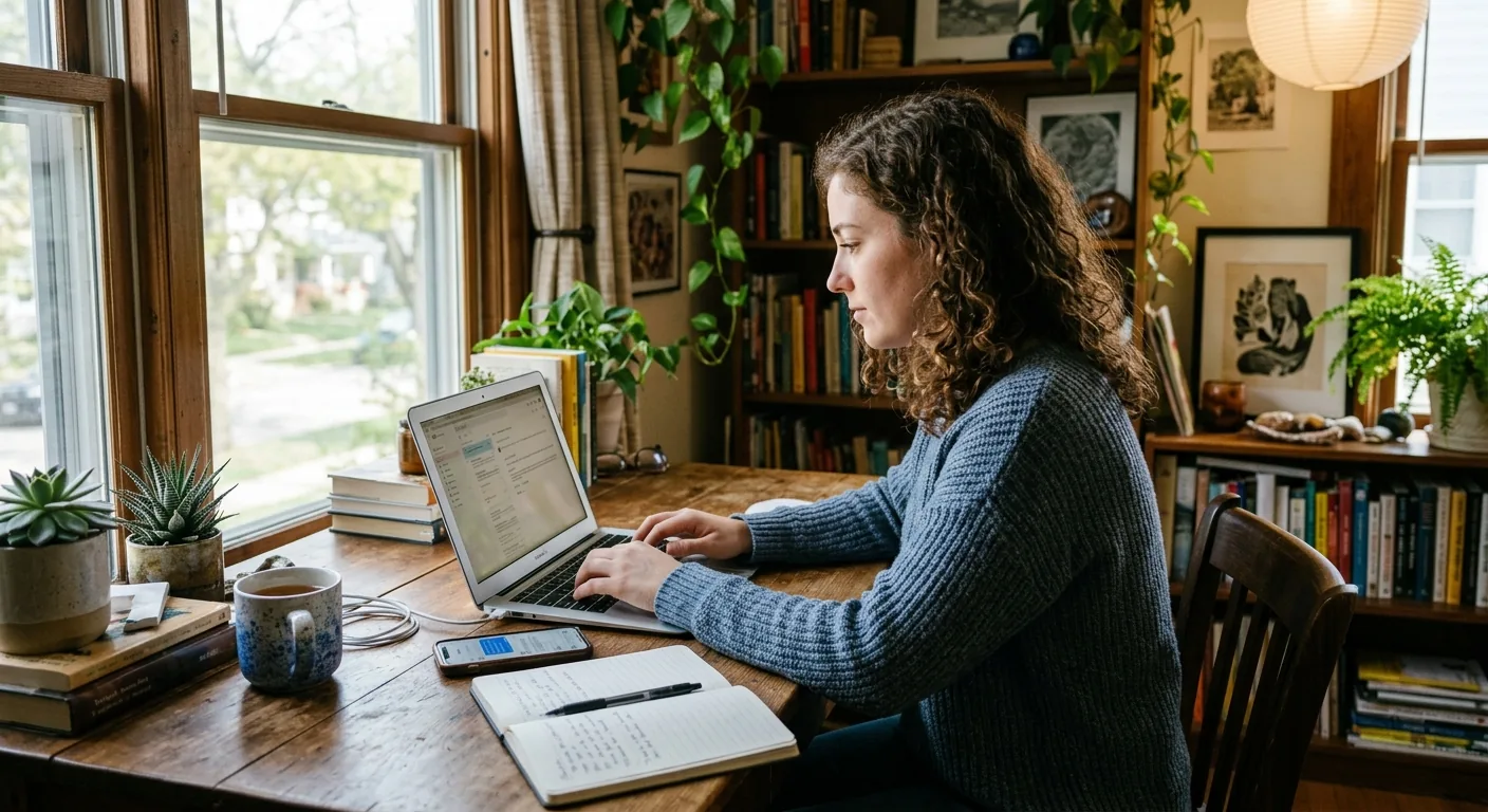 Creator working through influencer brand outreach