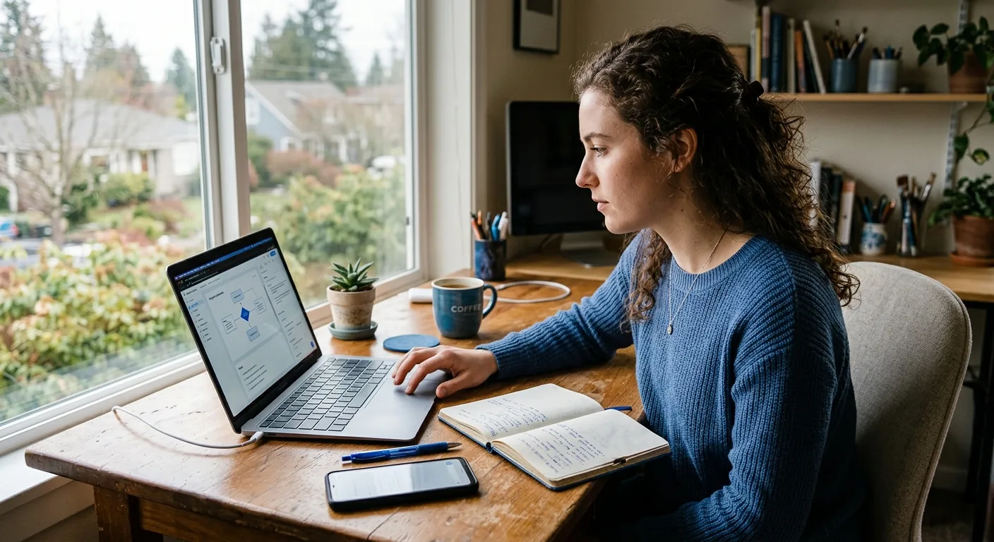 Creator working through brand collaboration opportunities