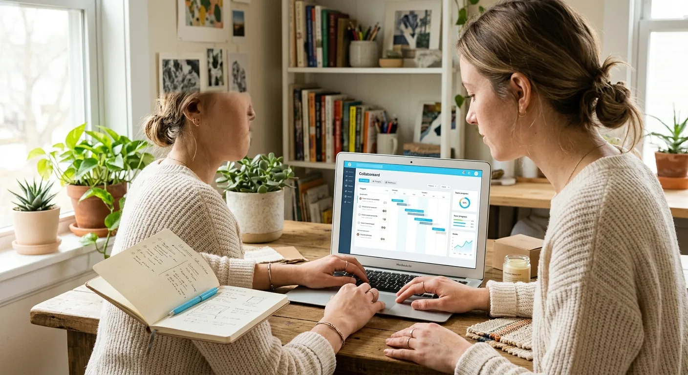 Creator working through brand collaboration opportunities