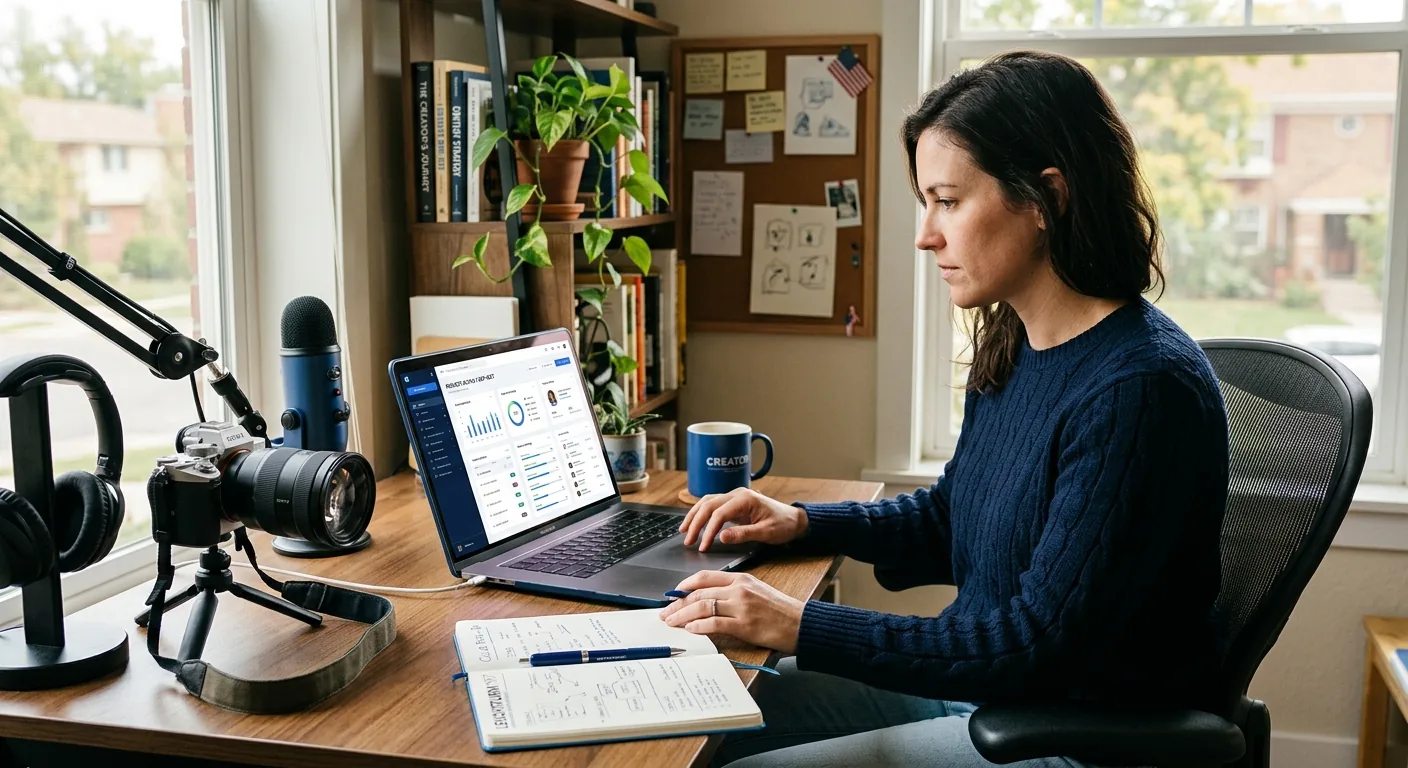 Creator working through brand collaboration opportunities