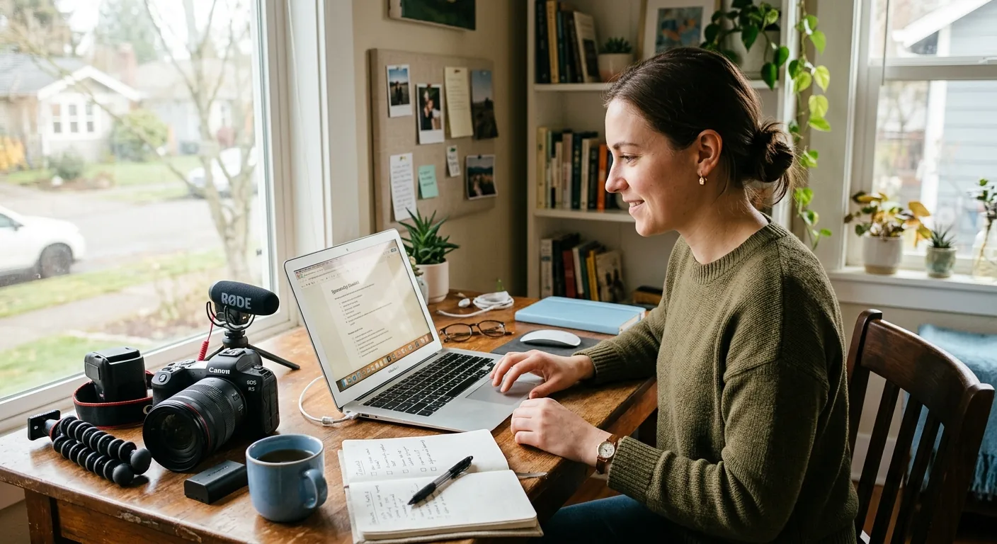 Creator working through creator brand deals