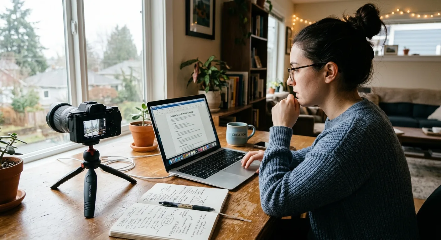Creator working through creator brand deals