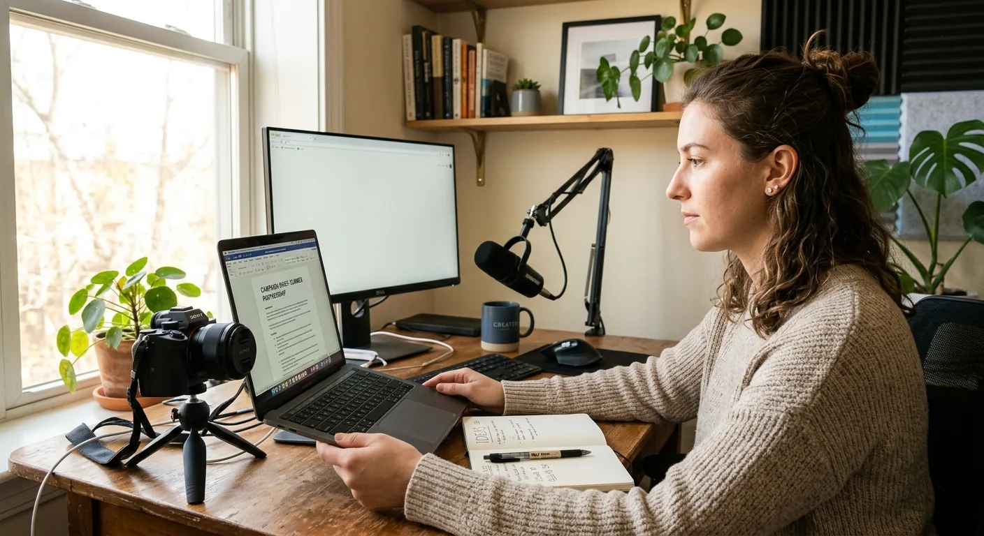 Creator working through creator brand deals