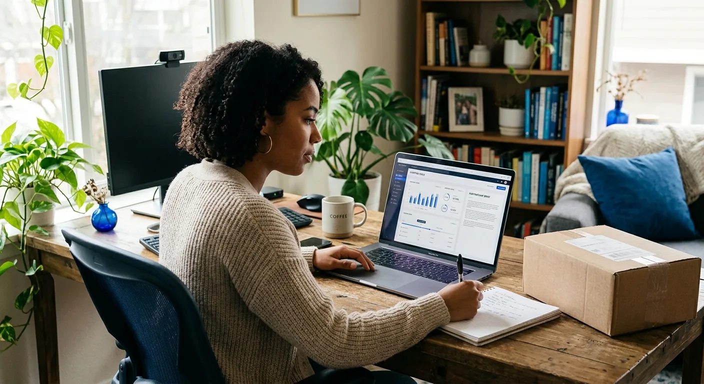 Creator working through brand collaboration opportunities