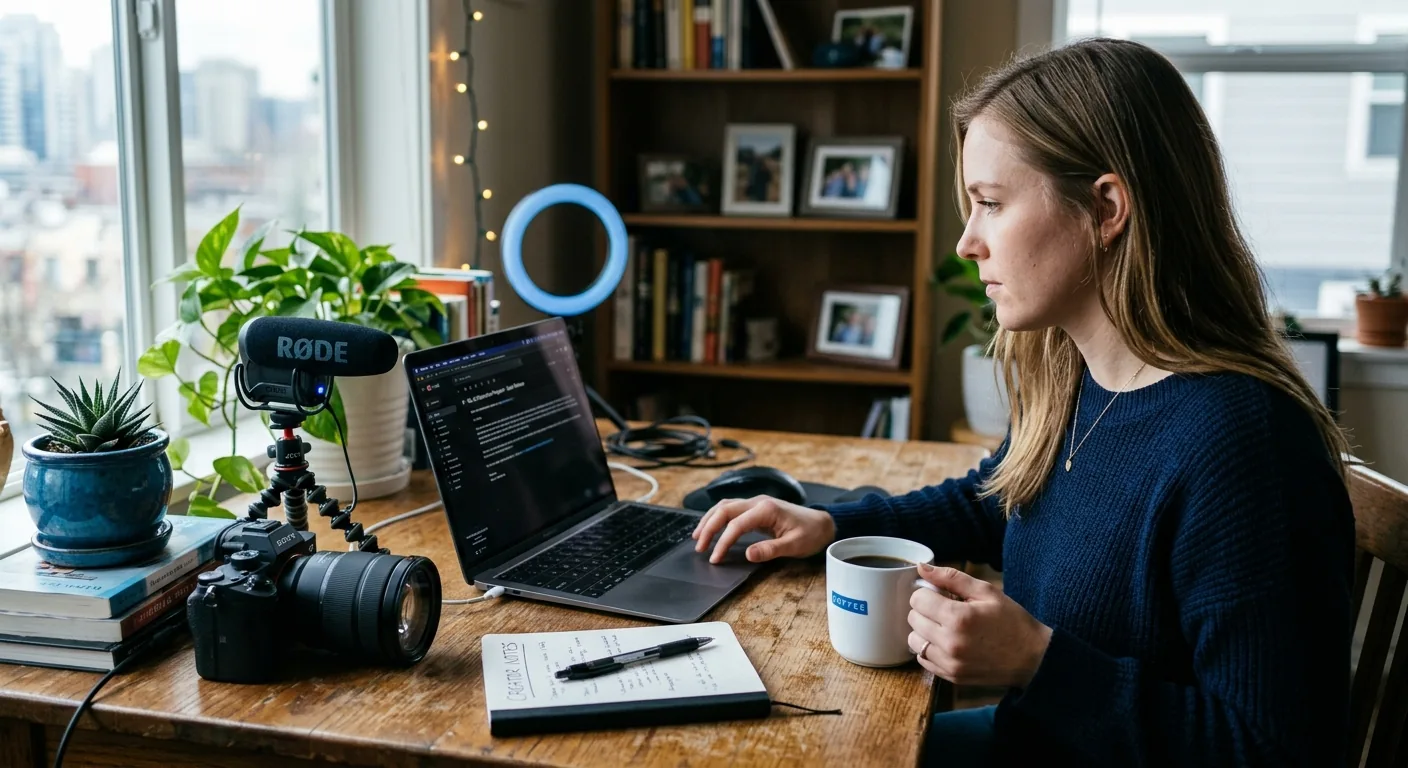Creator working through brand collaboration opportunities