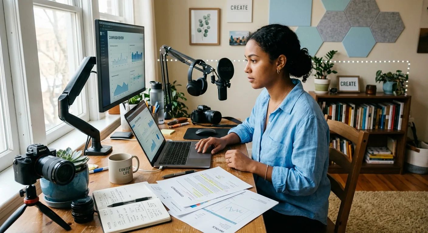 Creator working through creator brand deals