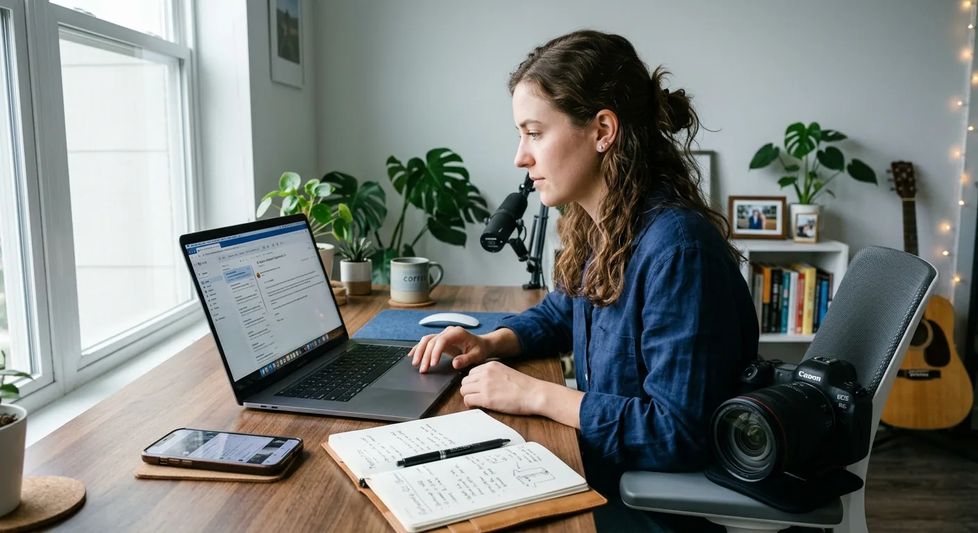 Creator working through creator brand deals