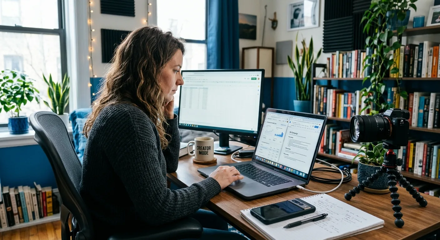 Creator working through creator brand deals