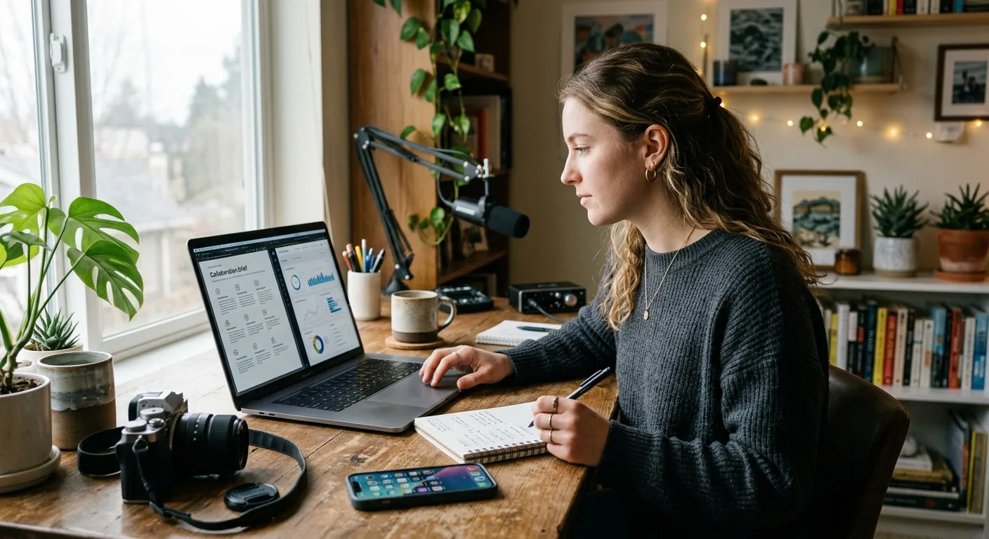 Creator working through creator brand deals