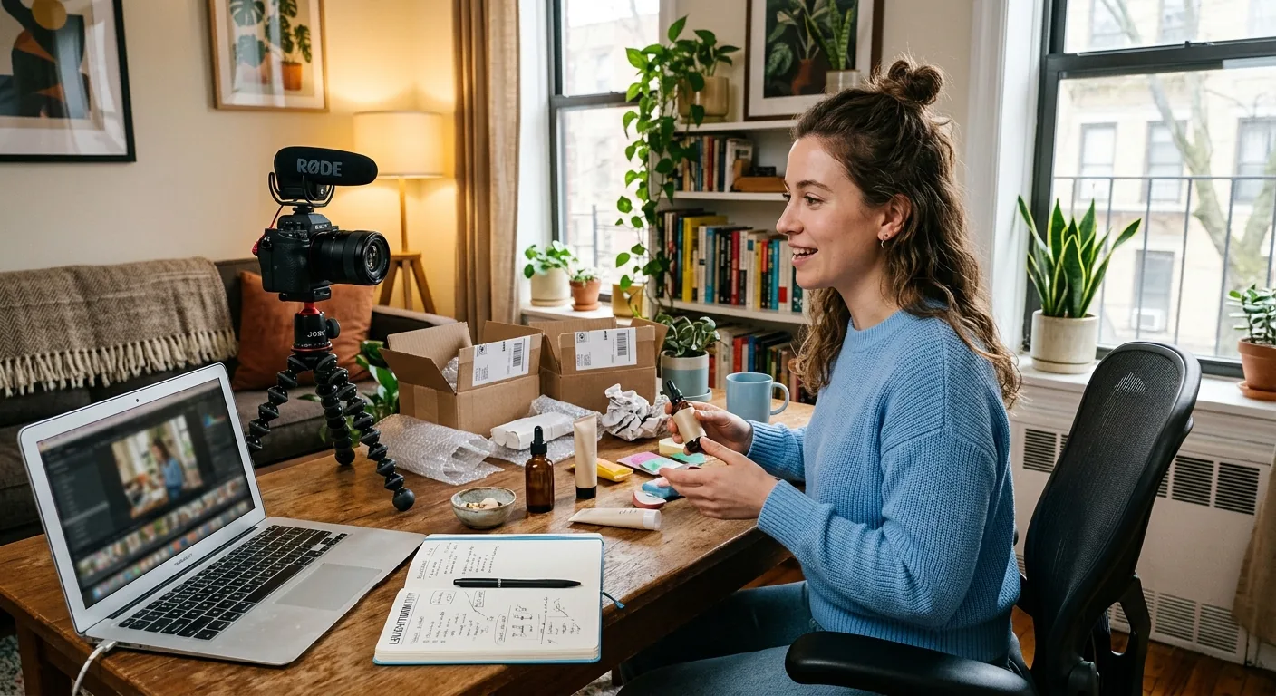 Creator working through creator brand deals