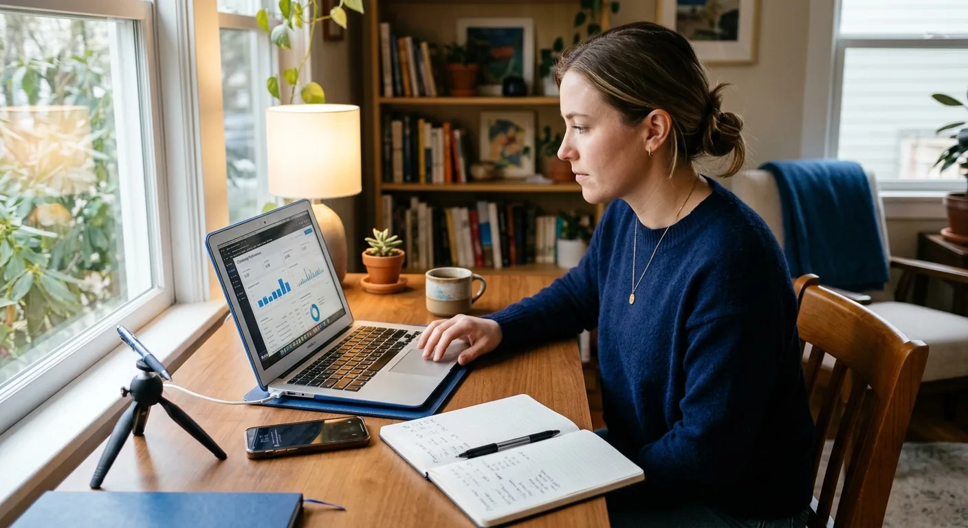 Creator working through brand collaboration opportunities