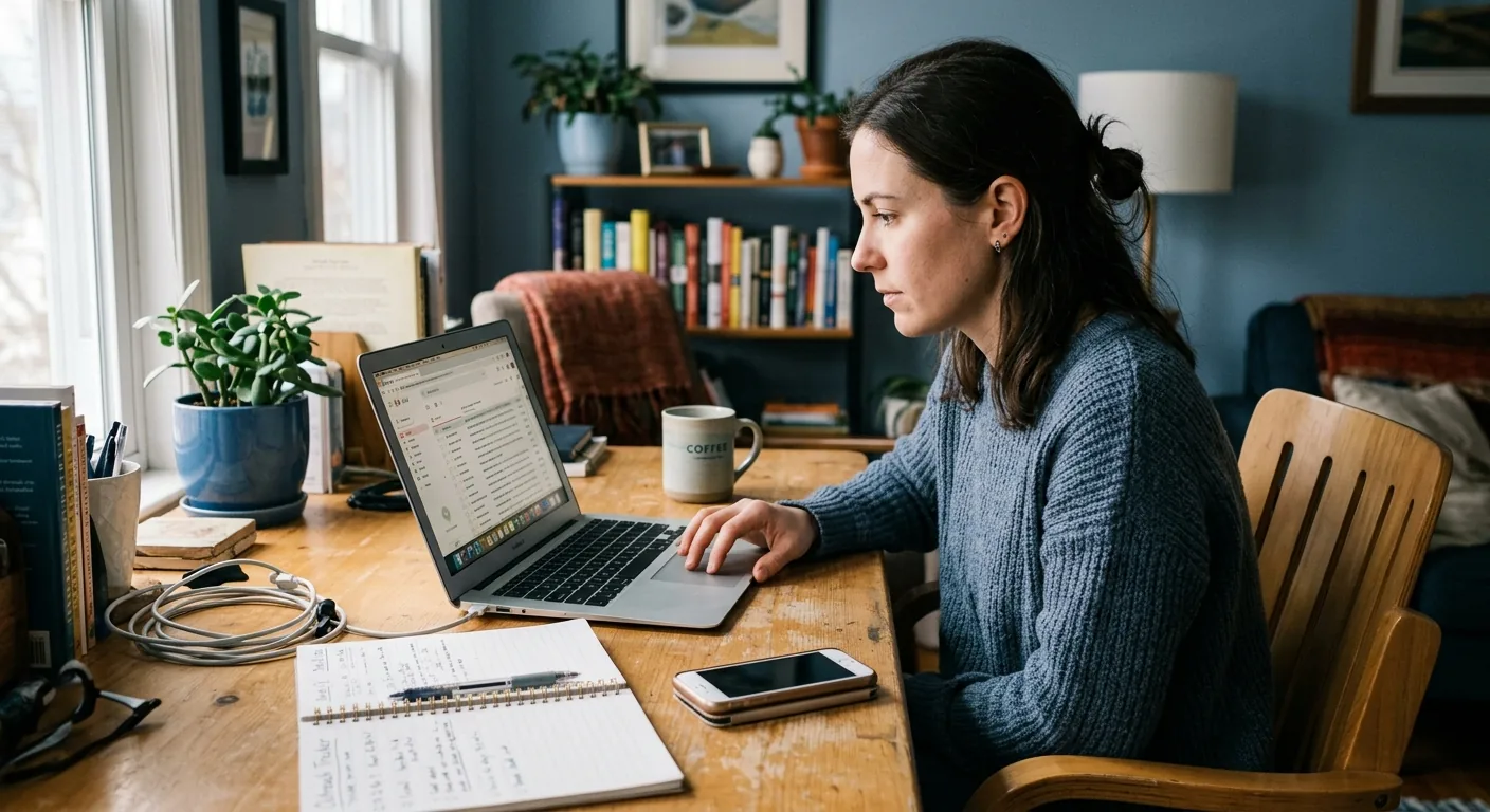 Creator working through influencer brand outreach