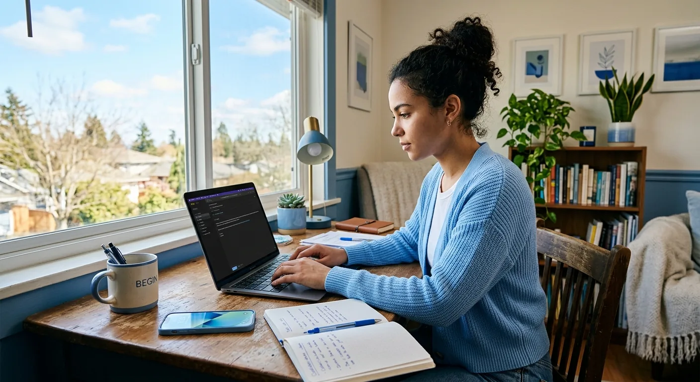 Creator working through influencer brand outreach