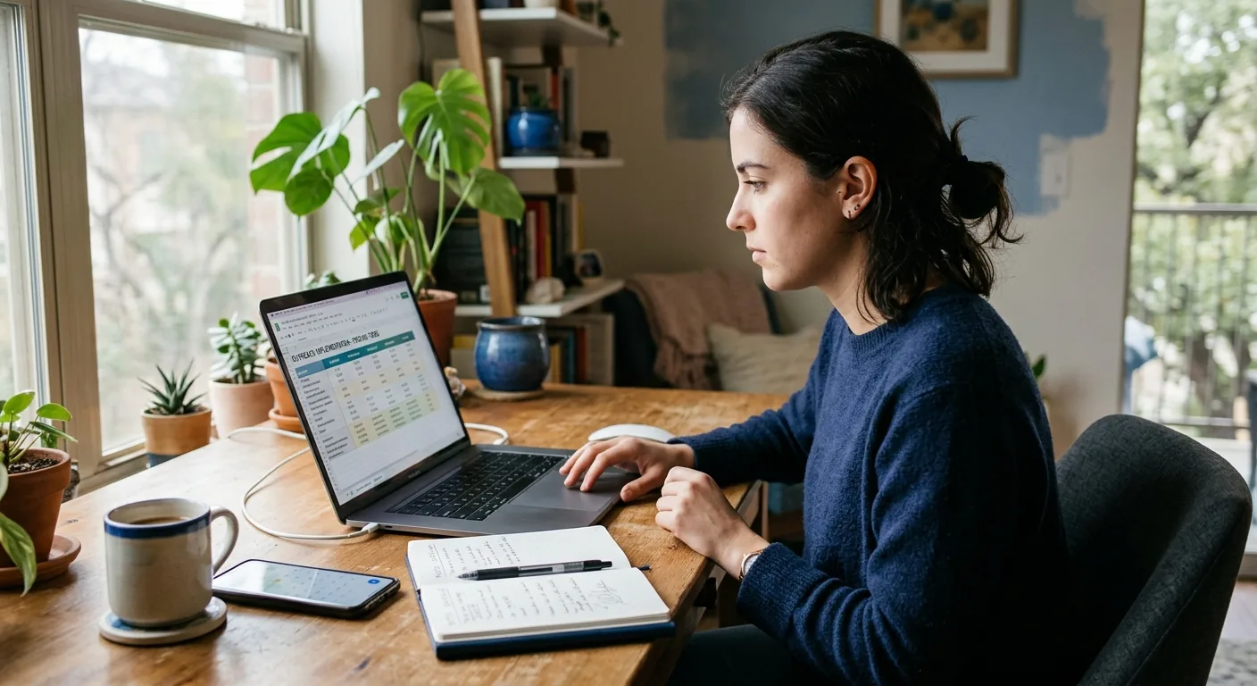 Creator working through influencer brand outreach