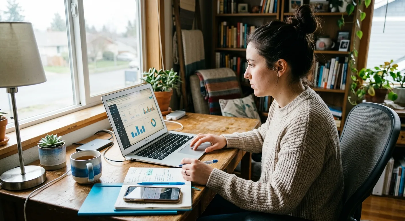 Creator working through influencer brand outreach