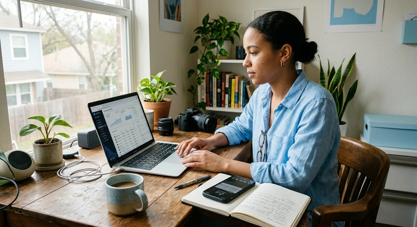 Creator working through influencer brand outreach