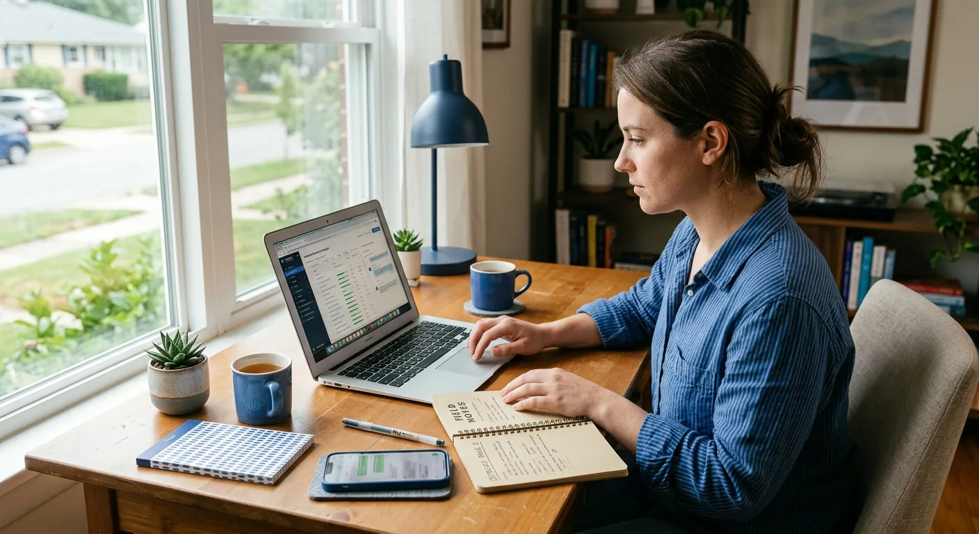 Creator working through influencer brand outreach