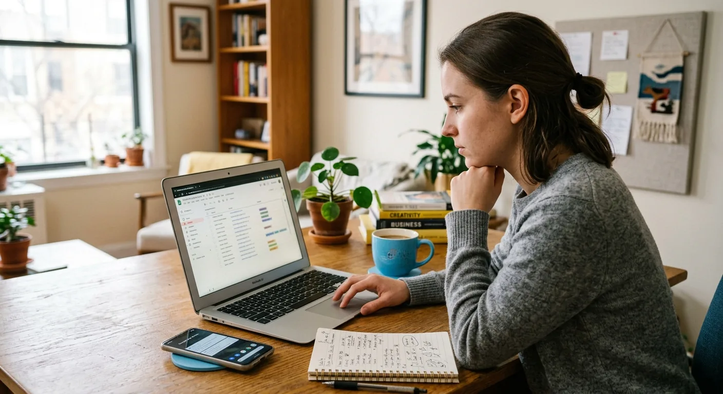 Creator working through influencer brand outreach