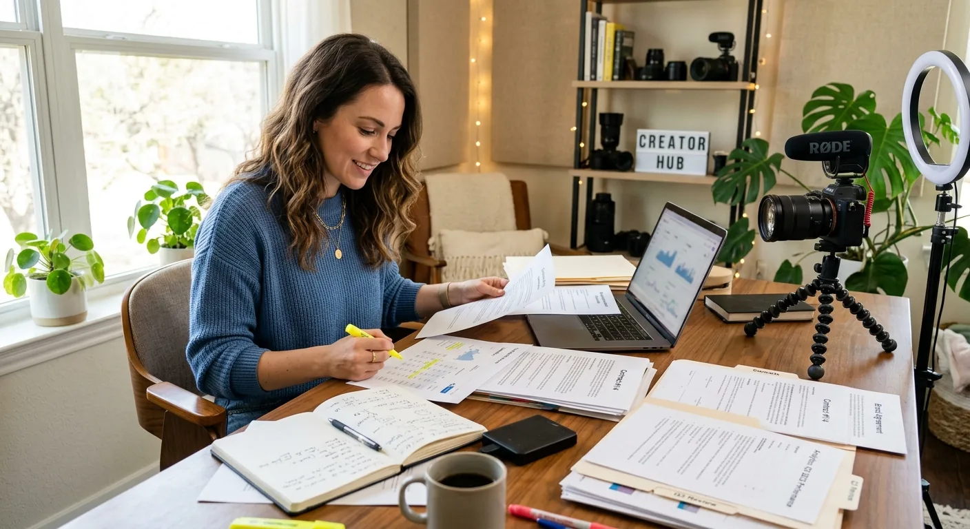 Creator working through creator brand deals