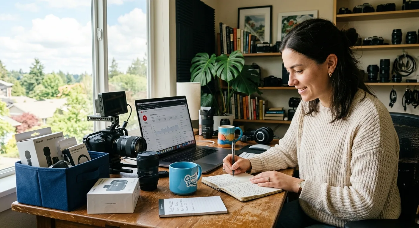 Creator working through creator brand deals