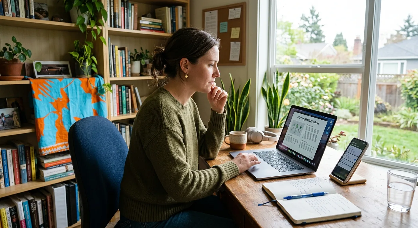 Creator working through influencer brand outreach