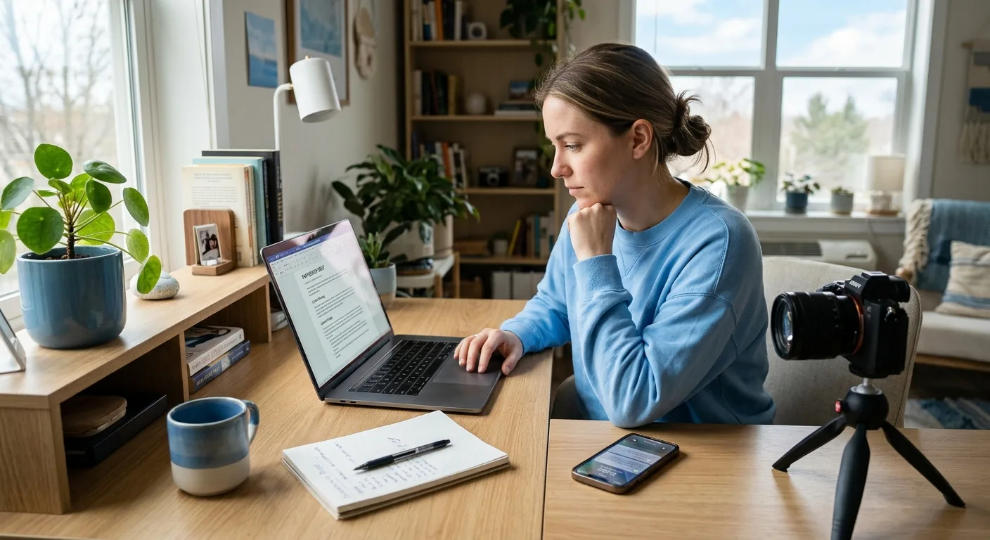 Creator working through creator brand deals