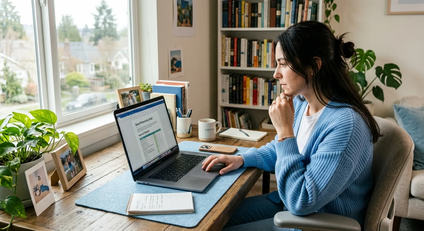 Creator working through influencer brand outreach