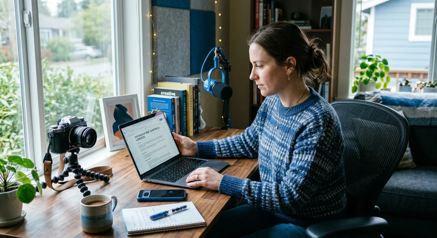 Creator working through creator brand deals