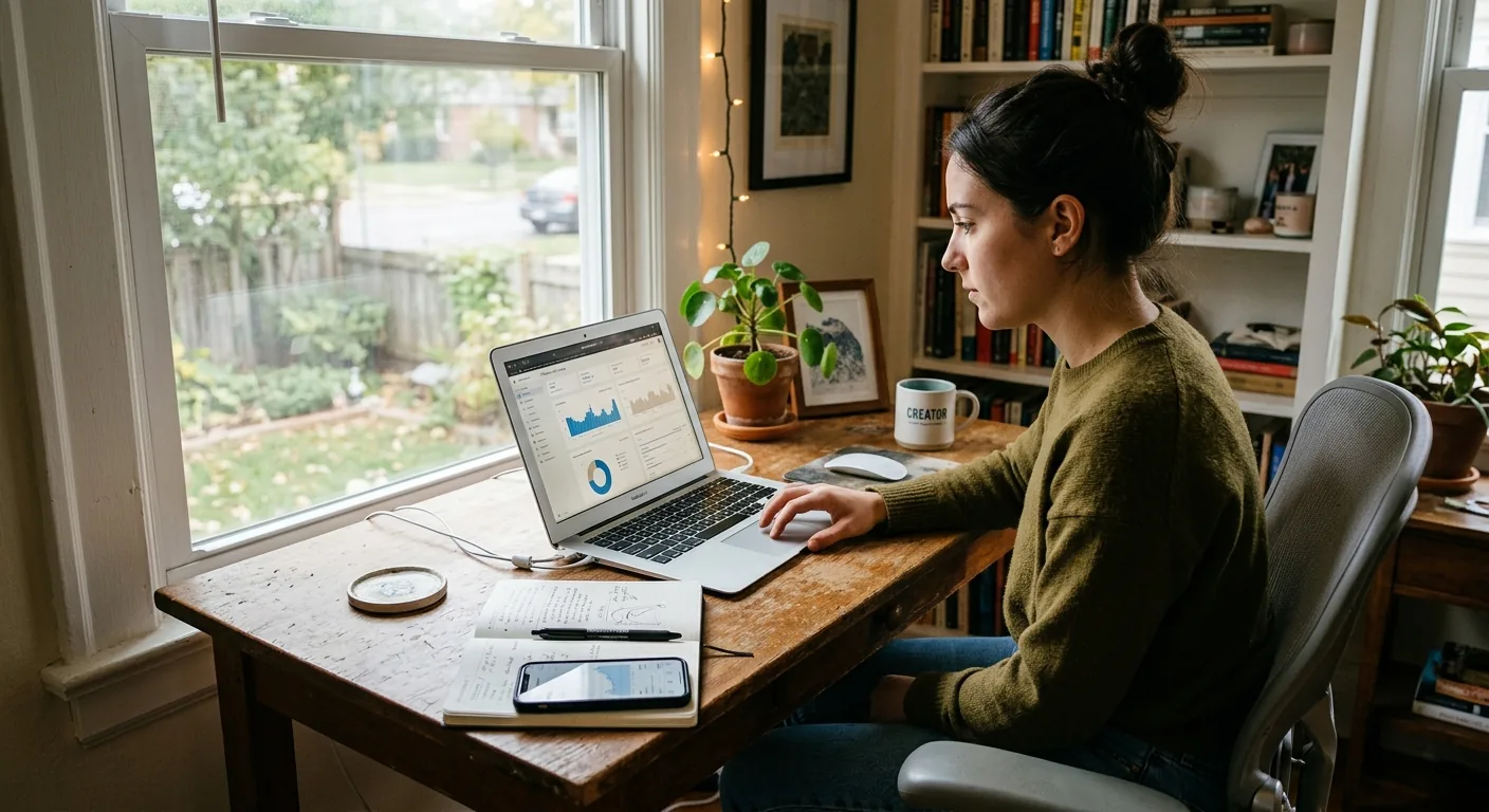 Creator working through content trends