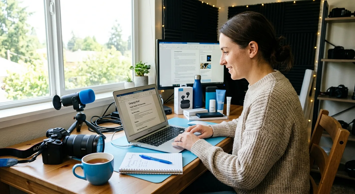 Creator working through creator brand deals