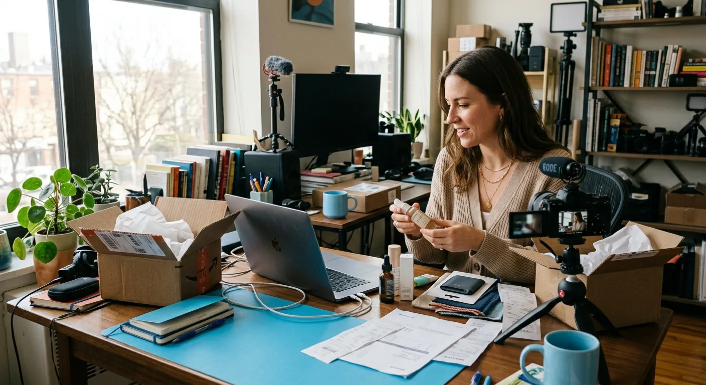 Creator working through creator brand deals