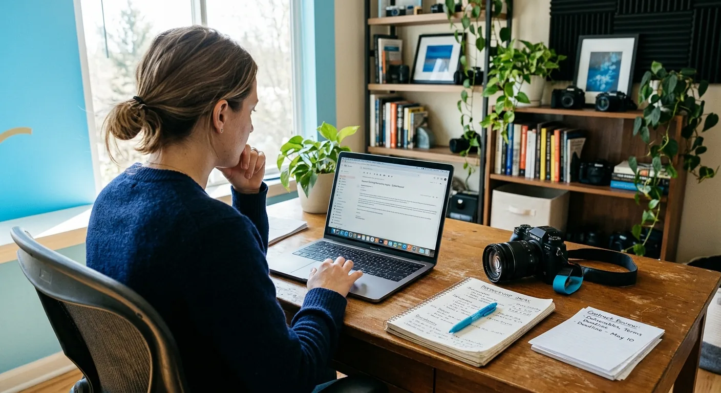 Creator working through creator brand deals