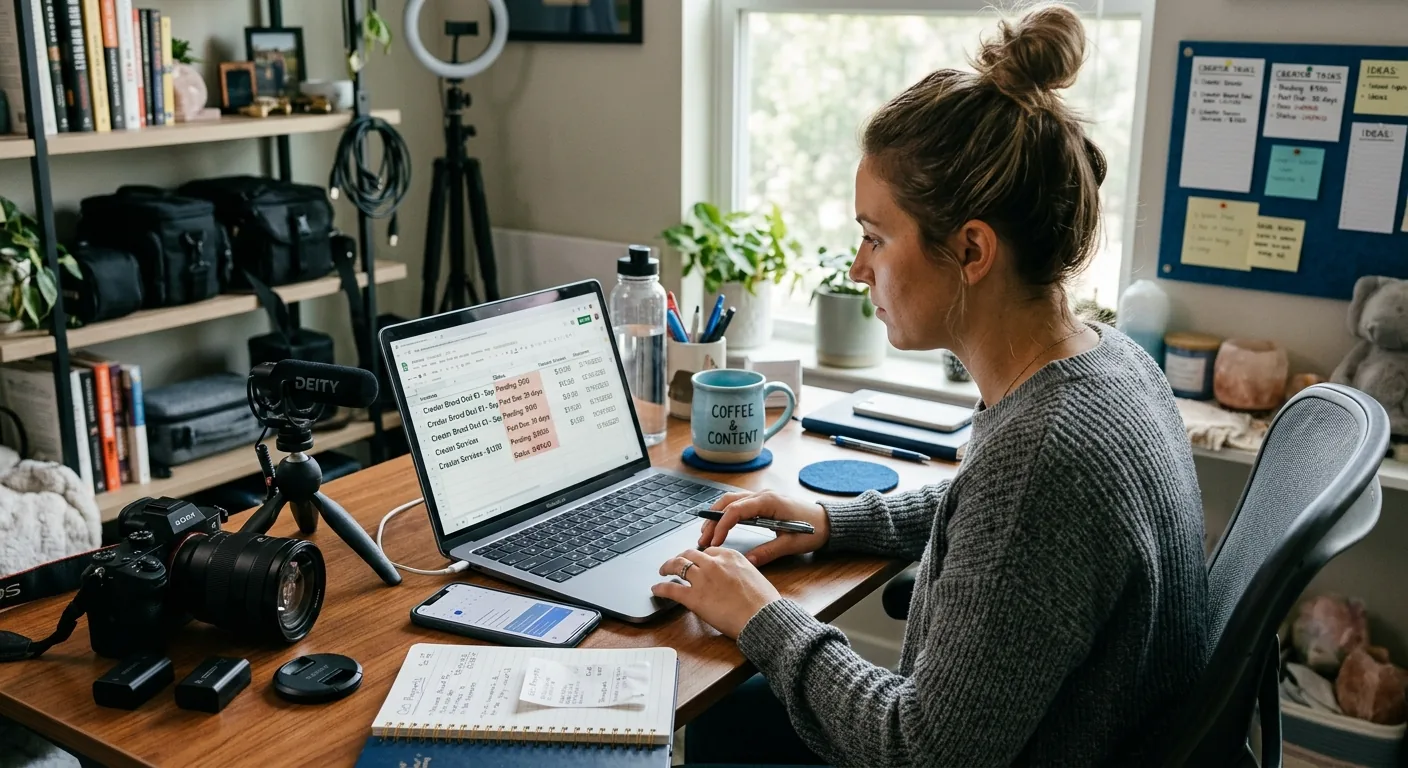 Creator working through creator brand deals