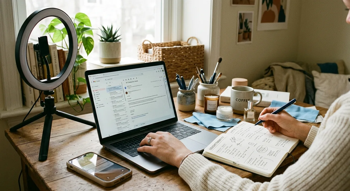 Creator working through creator brand deals
