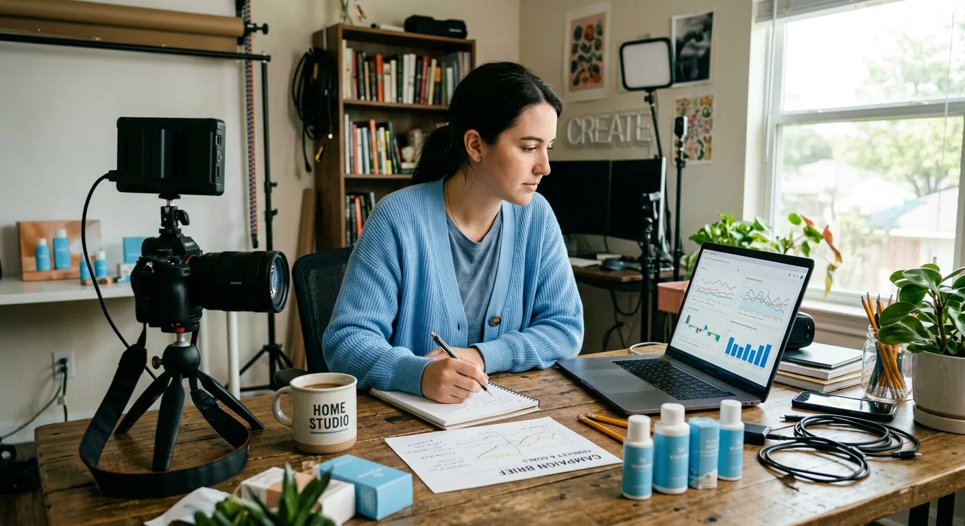 Creator working through creator brand deals