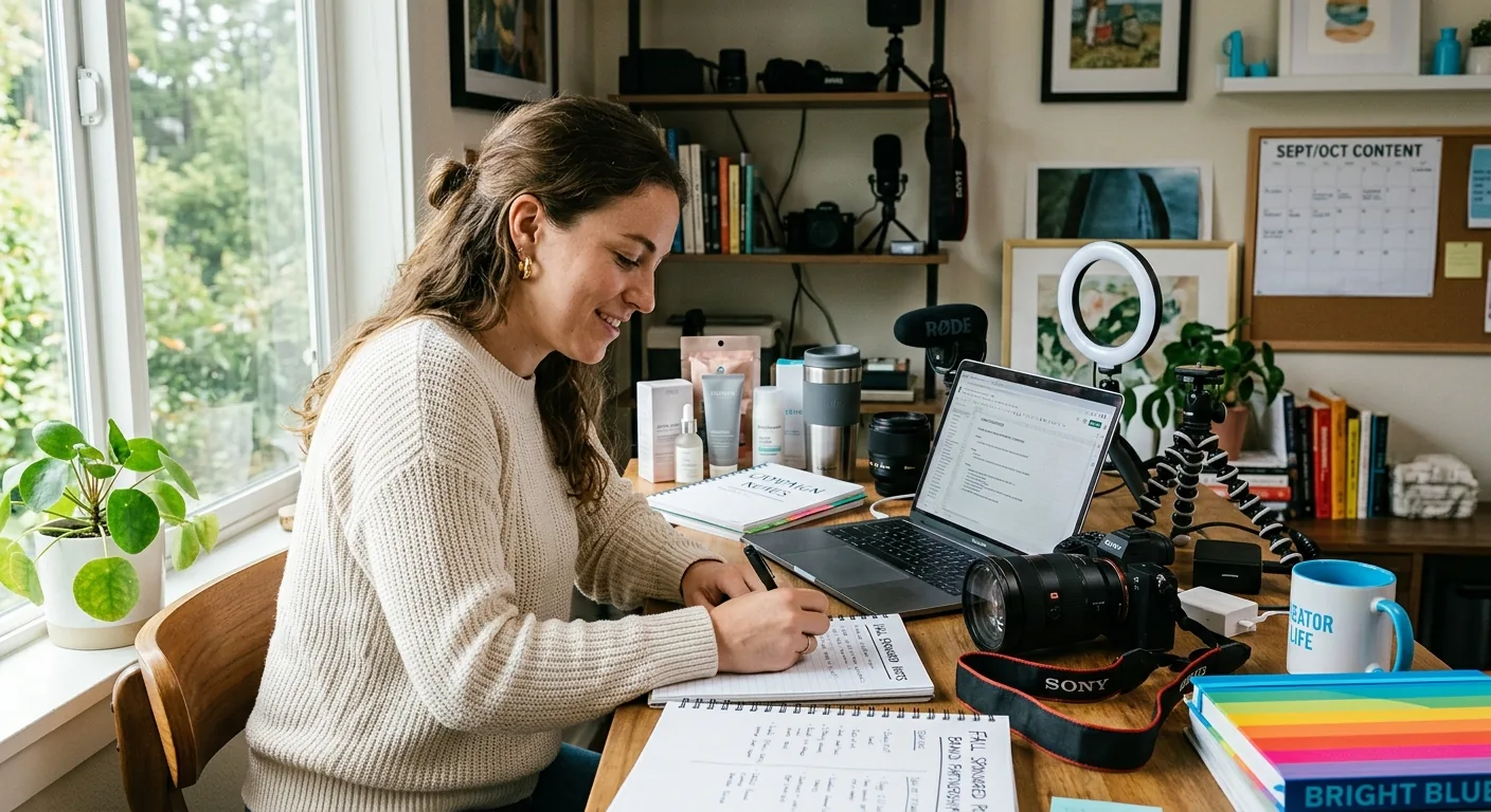 Creator working through creator brand deals