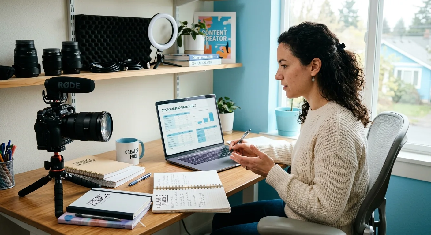Creator working through creator brand deals
