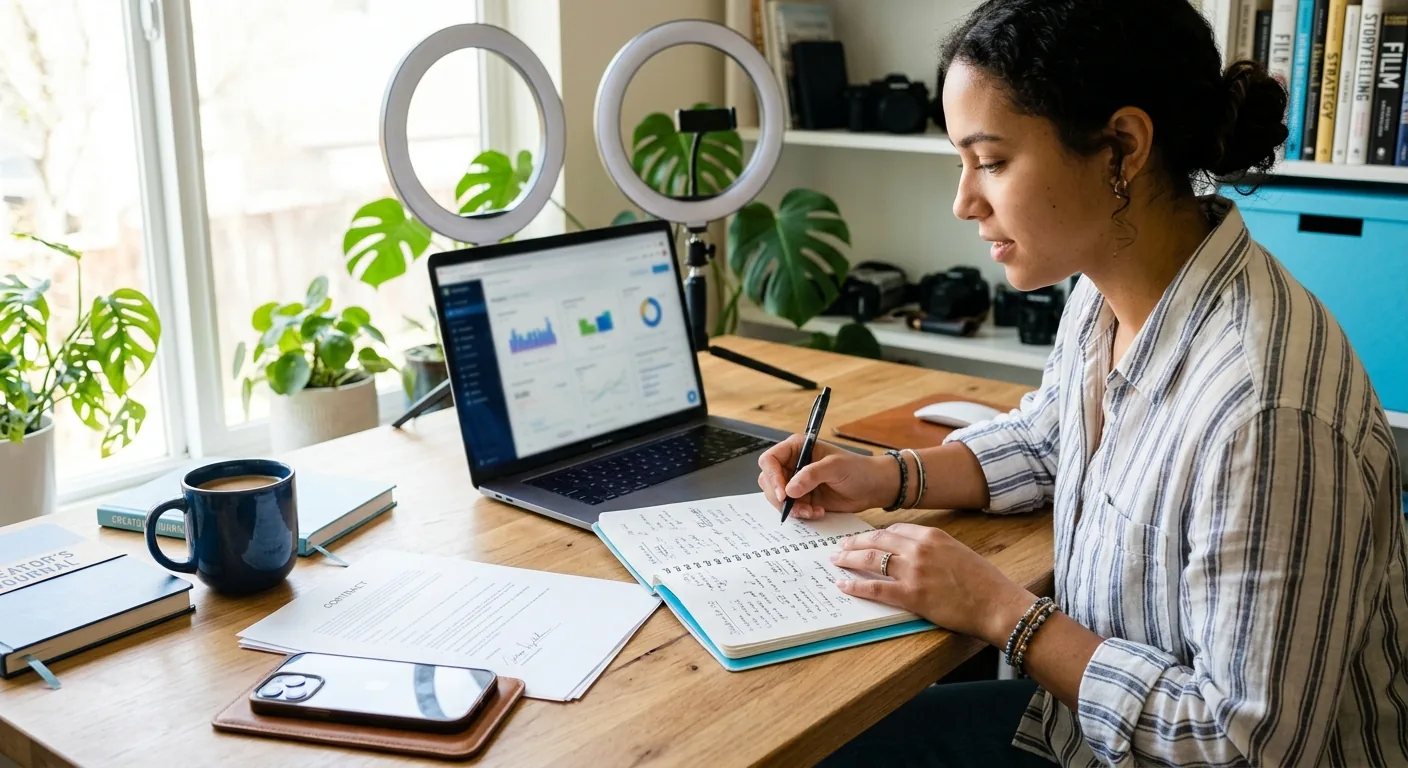 Creator working through creator brand deals