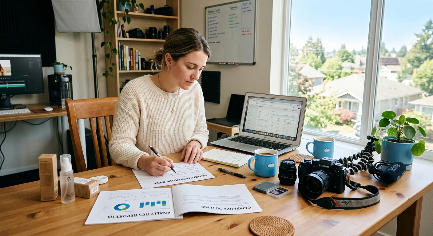 Creator working through creator brand deals