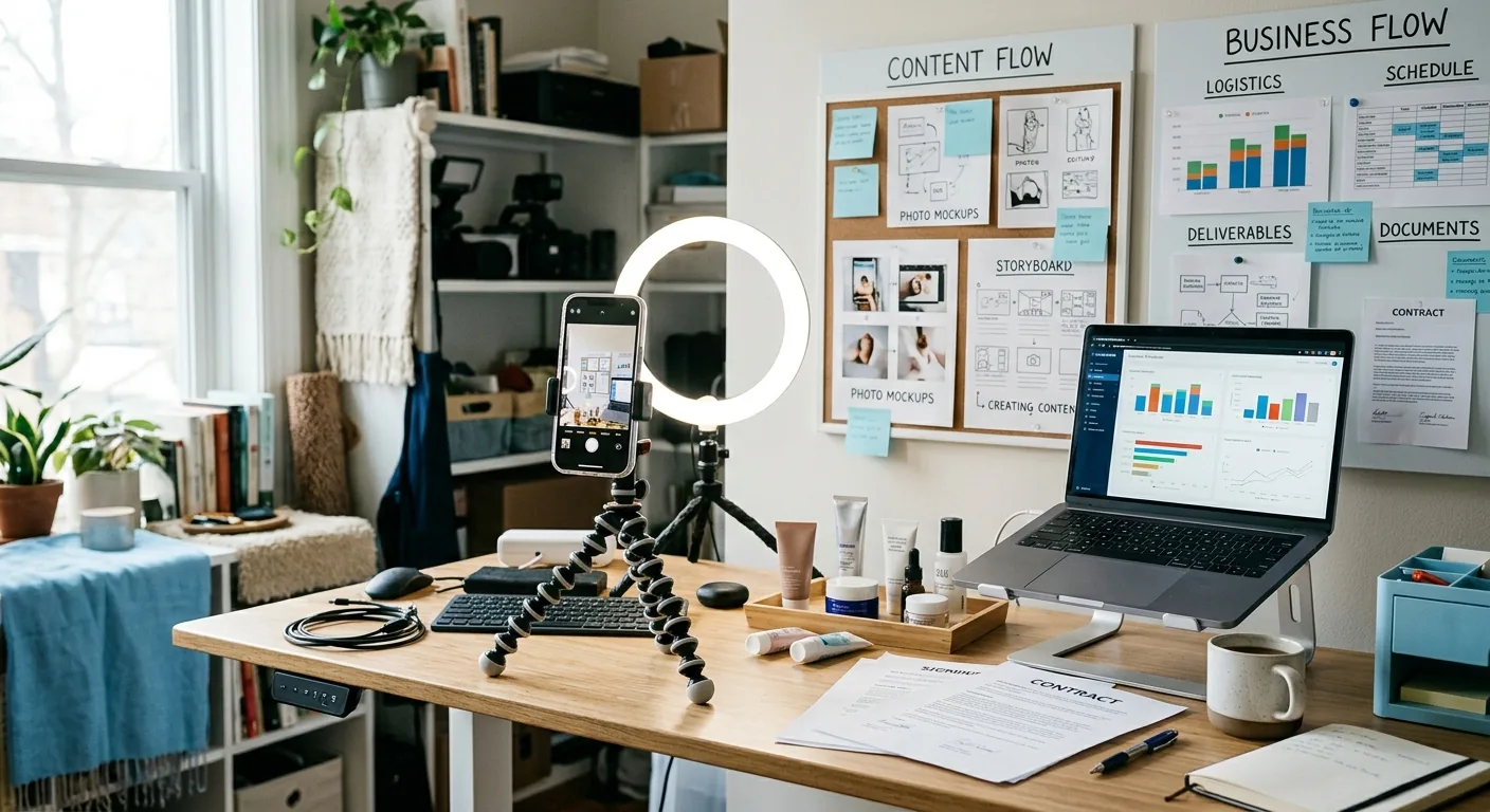 Creator working through creator brand deals