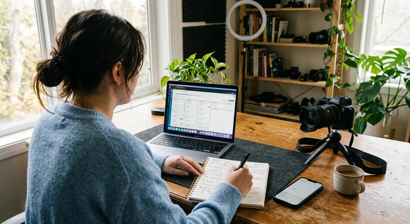 Creator working through creator brand deals