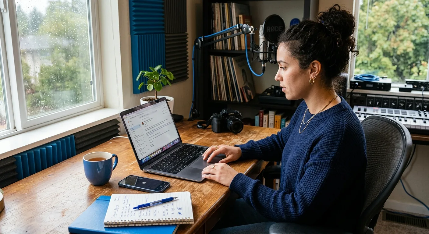 Creator working through creator business AI assistant