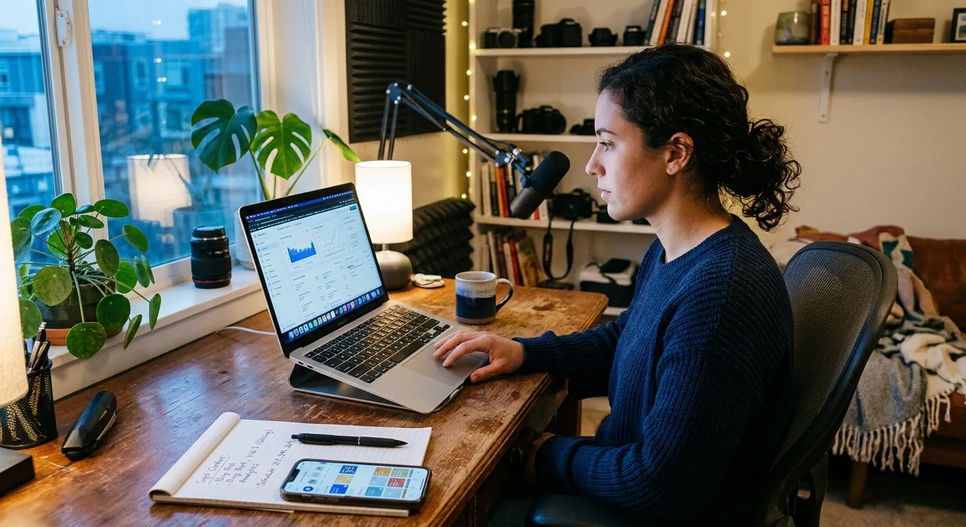 Creator working through creator business AI assistant