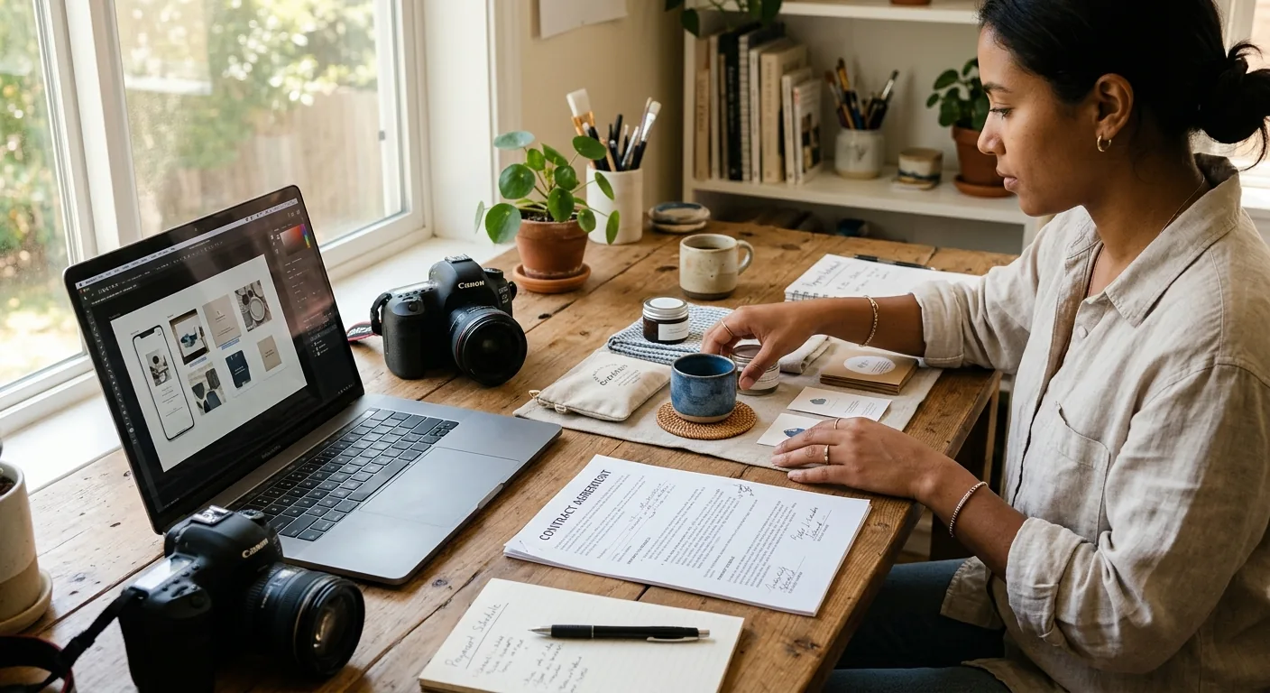 Creator working through creator brand deals