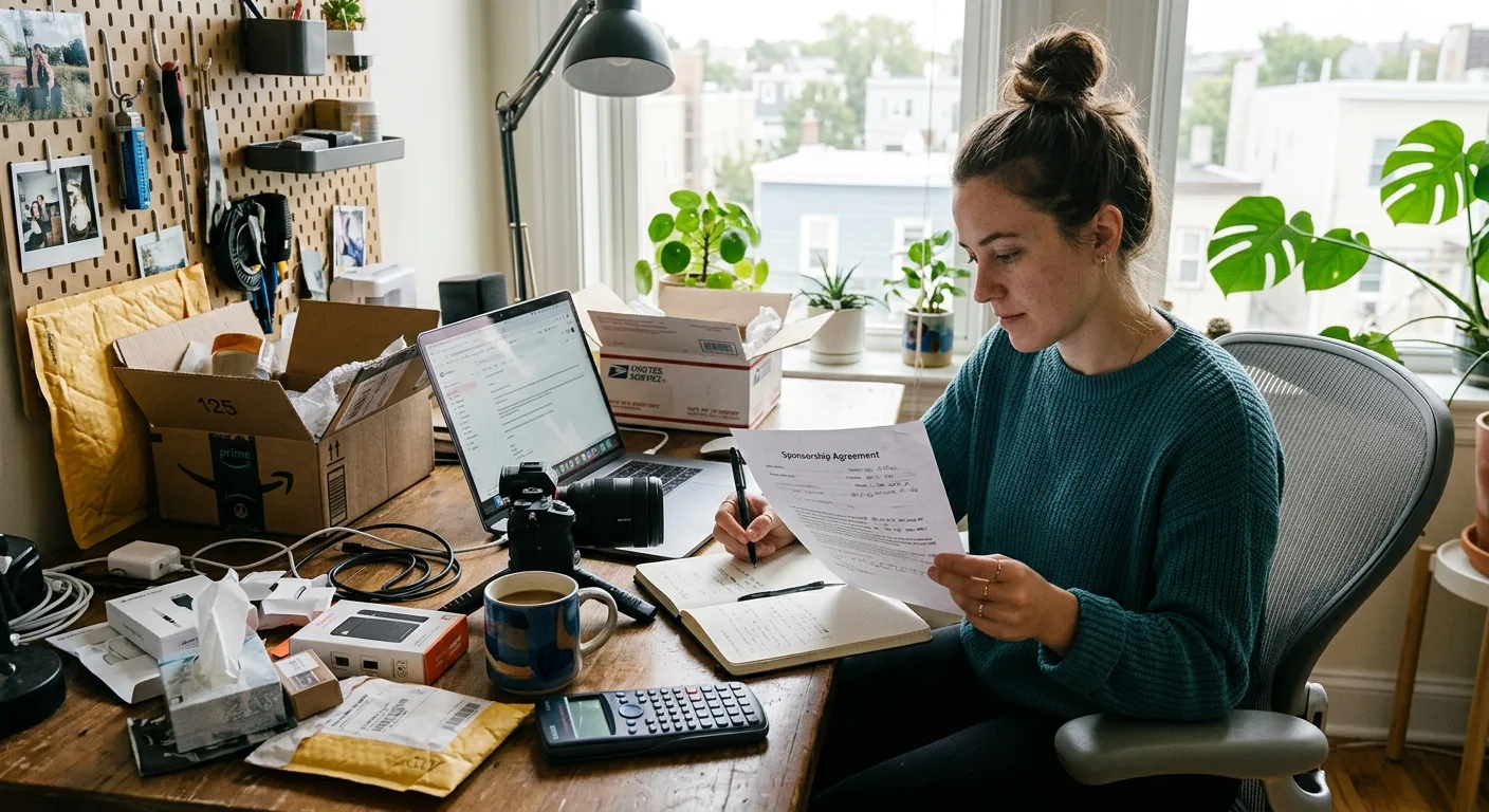 Creator working through creator sponsorship rates